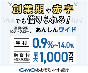 GMOあおぞらネット銀行「あんしんワイド」<span>(融資枠型ビジネスローン)</span>